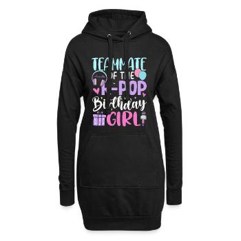 Coéquipière de la fille d’anniversaire de la K-Pop - Sweat-shirt à capuche long Femme - noir - Devant