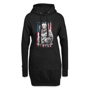 Snow Monkey US Schneeaffe - Hoodie Dress - black - Front