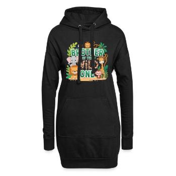 Frère du Sauvage - Sweat-shirt à capuche long Femme - noir - Devant