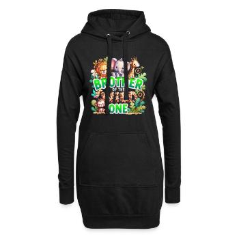 Bruder des Wilden - Hoodie-Kleid - Schwarz - Vorne