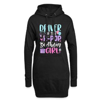 Conductrice de la fille d’anniversaire du K-Pop - Sweat-shirt à capuche long Femme - noir - Devant