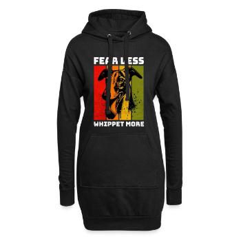 Lévrier Whippet - Sweat-shirt à capuche long Femme - noir - Devant