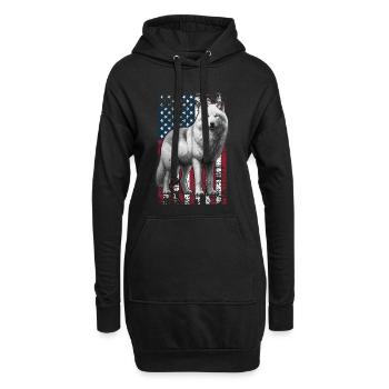 Arctic Wolf US Polarwolf - Sweat-shirt à capuche long Femme - noir - Devant