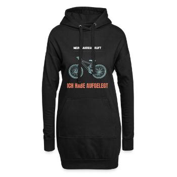 Mein Fahrrad ruft aufgelegt - Hoodie-Kleid - Schwarz - Vorne