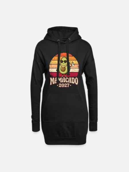 Mamacado 2027 Avocado Mama - Hoodie Dress - black