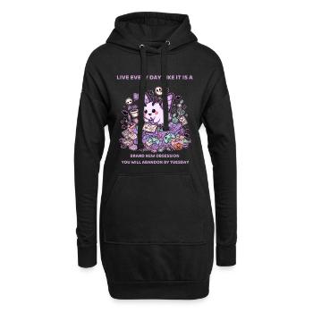 Toute nouvelle obsession abandonnée par mardi - Sweat-shirt à capuche long Femme - noir - Devant