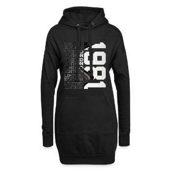45 JAHRE ALT LIMITED EDITION 1981 45. GEBURTSTAG - Hoodie-Kleid - Schwarz - Vorne