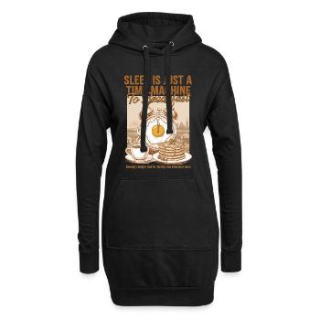 Le petit-déjeuner Le sommeil est une machine à voyager dans le temps pour - Sweat-shirt à capuche long Femme - noir - Devant