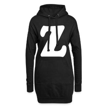 Impression en grand style Z | Lettre Z | Z Logo - Sweat-shirt à capuche long Femme - noir - Devant