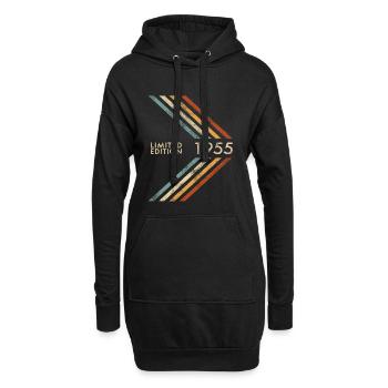 1955 Limited Edition Geburtstag Herren Damen Retro - Hoodie-Kleid - Schwarz - Vorne
