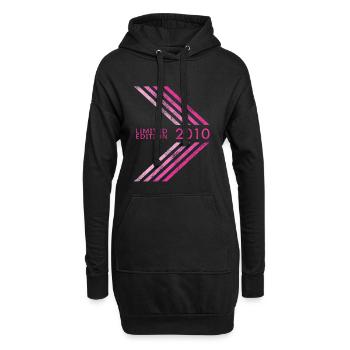 2010 Limited Edition Geburtstag Mädchen - Hoodie-Kleid - Schwarz - Vorne