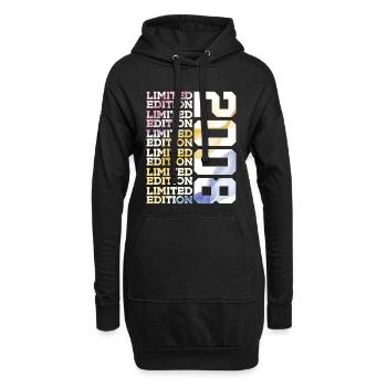 LIMITED EDITION 2008 - 18 JAHRE - 18. GEBURTSTAG - Hoodie-Kleid - Schwarz - Vorne