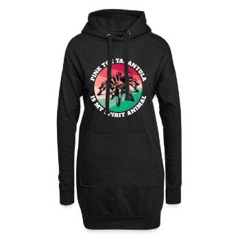 Pinkzeh Rosafuss Tarantel Sprüche - Hoodie-Kleid - Schwarz - Vorne
