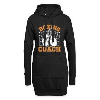 Boxing Coach - Hoodie-Kleid - Schwarz - Vorne