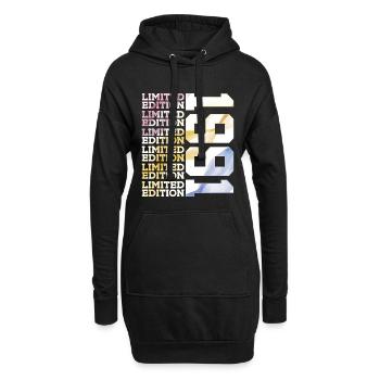 LIMITED EDITION 1991 - 35 JAHRE - 35. GEBURTSTAG - Hoodie-Kleid - Schwarz - Vorne