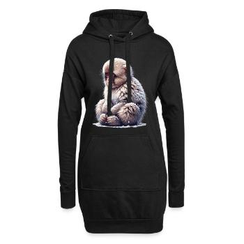 Snow Monkey - Hoodie Dress - black - Front