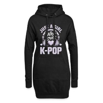 K-Pop - Hoodie Dress - black - Front