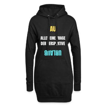 Alles eine Frage der Perspektive T-Shirt AU Urlaub - Hoodie-Kleid - Schwarz - Vorne