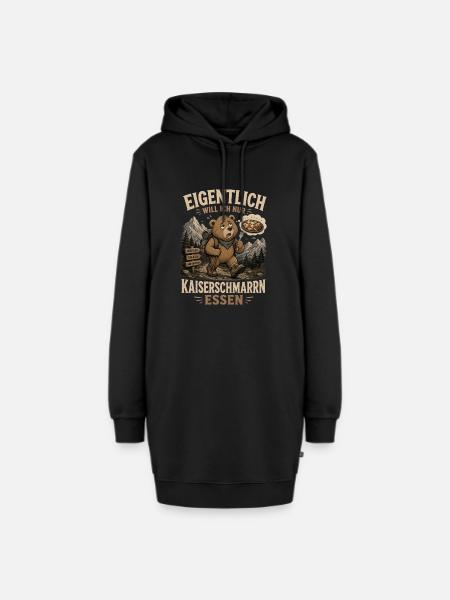 Kaiserschmarrn Wanderer - Hoodie-Kleid - Schwarz
