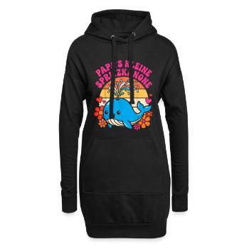 Kleiner Spritzkannon-Wal im Retro-Look - Hoodie Dress - black - Front