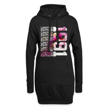 LIMITED EDITION 1991 - 35 YEARS - 35TH BIRTHDAY - Hoodie Dress - black - Front