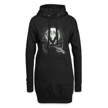 Skeleton Boop Flippant Mignon Gothique - Sweat-shirt à capuche long Femme - noir - Devant