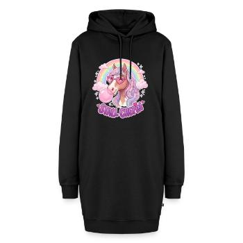 Stallchefin Pferdemädchen Reiterhof Reitersprüche - Hoodie-Kleid - Schwarz - Vorne - AI Model Female 172 light (172cm)