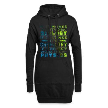 Biologie - Sweat-shirt à capuche long Femme - noir - Devant