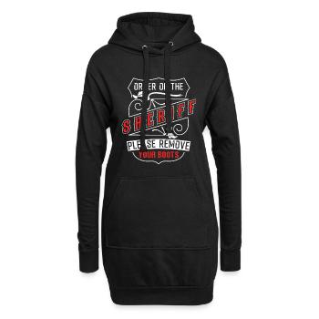 Cowboy - Hoodie-Kleid - Schwarz - Vorne