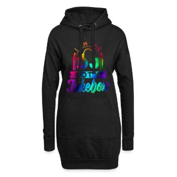 Dj - Sweat-shirt à capuche long Femme - noir - Devant