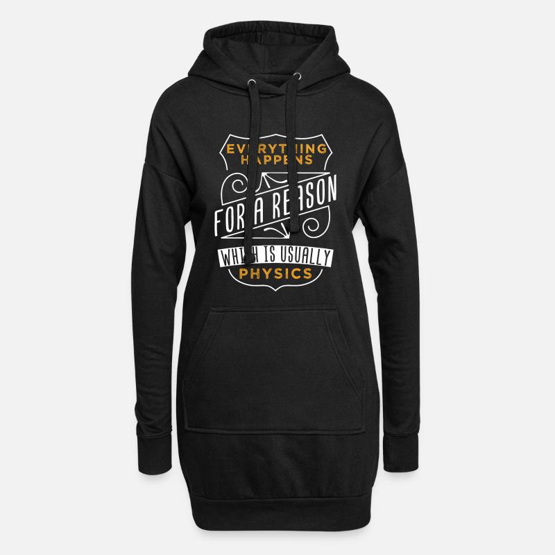 Physik - Hoodie-Kleid - Schwarz