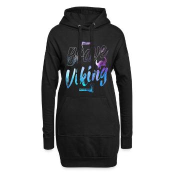 Wikinger - Hoodie-Kleid - Schwarz - Vorne
