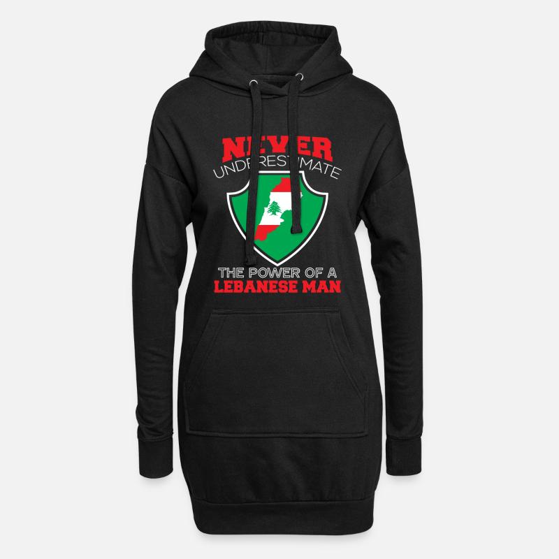 Libanon - Hoodie-Kleid - Schwarz