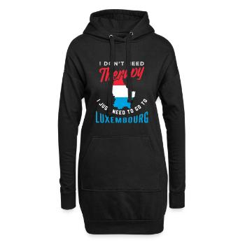 Luxembourg - Sweat-shirt à capuche long Femme - noir - Devant