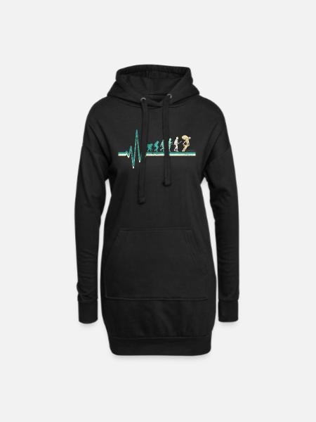 Schwimmlehrer Schwimmer Evolution - Hoodie-Kleid - Schwarz