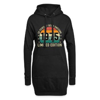 50 ans d’être génial 1975 Édition limitée - Sweat-shirt à capuche long Femme - noir - Devant