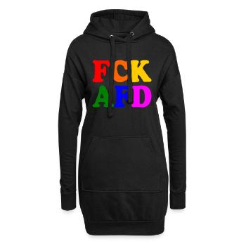 Fck afd - Hoodie-Kleid - Schwarz - Vorne