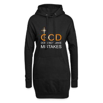 God does not make mistakes - Hoodie-Kleid - Schwarz - Vorne