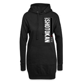 Karaté Shotokan Kanji Art Martial Japon - Sweat-shirt à capuche long Femme - noir - Devant