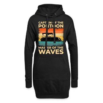 Ponton Bateau Capitaine Offshore Boating Cruise rétro - Sweat-shirt à capuche long Femme - noir - Devant