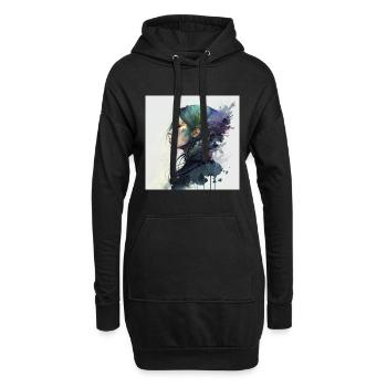 Si vous voulez des résultats, n’abandonnez pas - Sweat-shirt à capuche long Femme - noir - Devant
