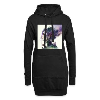 No limits just results - Hoodie-Kleid - Schwarz - Vorne