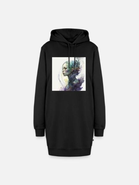 Make it happen - Hoodie-Kleid - Schwarz