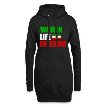 Women life freedom - Sweat-shirt à capuche long Femme - noir - Devant