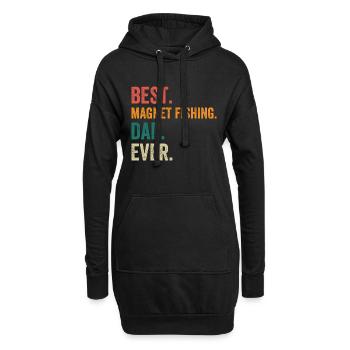 Best Magnet Fishing Dad Ever - Hoodie-Kleid - Schwarz - Vorne