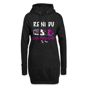 Reine Du Camping-car Cadeau Femme De voyage - Sweat-shirt à capuche long Femme - noir - Devant