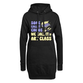Kunstlehrer Lustiger Spruch Kunstkurs Kunstklasse - Hoodie-Kleid - Schwarz - Vorne