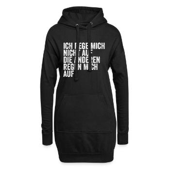 Gelassenheits-Spruch - Hoodie-Kleid - Schwarz - Vorne
