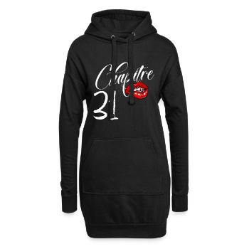 Anniversaire chapitre 34 Ans Femme Glamour - Sweat-shirt à capuche long Femme - noir - Devant