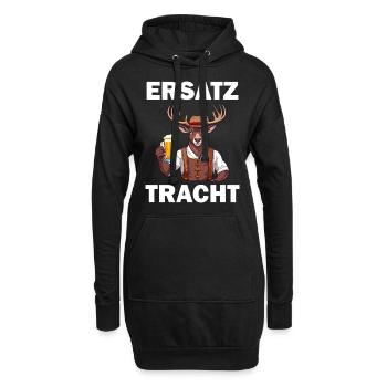 Lederhose Hirsch Tracht Bayrisch Trachten Ersatz - Hoodie-Kleid - Schwarz - Vorne